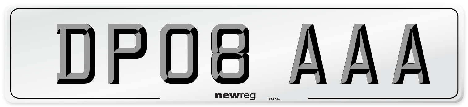 DP08 AAA Number Plate from New Reg